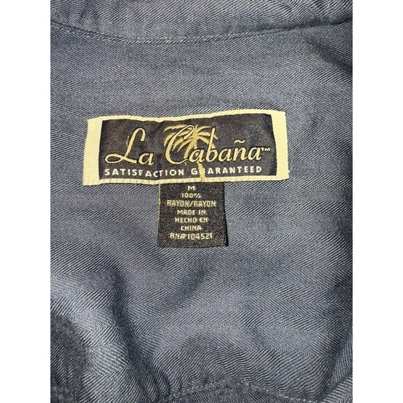 La Cabana Men’s Hawaiian Shirt, Blue, Size Medium, RN104521 - Picture 4 of 7